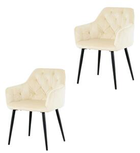 LuxuryForm DESIGN Jídelní židle Atlanta - krémová - SET 2 ks