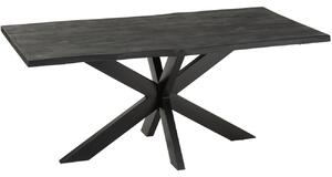 Černý mangový jídelní stůl J-line Gary 200 x 90 cm