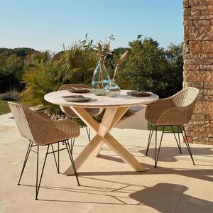 Teakový kulatý zahradní stůl Kave Home Teresinha 150 cm