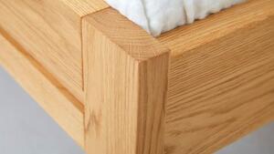 Postel ESTER Dub 180x200 - Dřevěná postel z masivu, dubové dvoulůžko o šíři masivu 3,7 cm
