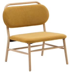 Hořčicově žluté čalouněné křeslo Kave Home Helda