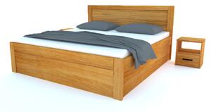 Dřevěná postel z masivu ESTER Dub s úložným prostorem 140x200cm - dubové dvoulůžko o šíři masivu 3,7 cm