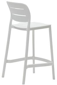 Bílá plastová zahradní barová židle Kave Home Morella 65 cm