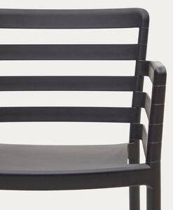 Černá plastová zahradní židle Kave Home Nariet