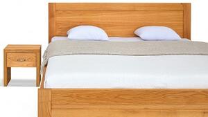 Dřevěná postel z masivu ESTER Dub s úložným prostorem 180x200cm - dubové dvoulůžko o šíři masivu 3,7 cm