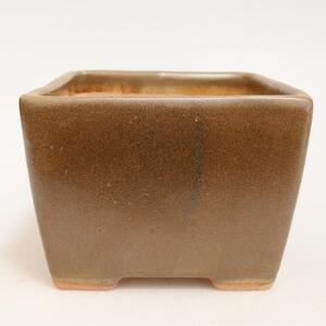 E-bonsai Keramická bonsai miska 11 x 11 x 8,5 cm hnědá