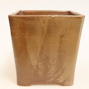 E-bonsai Keramická bonsai miska 13 x 13 x 13,5 cm hnědá