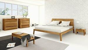 Postel GIULIA Buk 200x200cm - dřevěná postel z masivu o šíři 8 cm