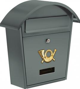 Vorel Poštovní schránka se stříškou oblou 380x320x105mm šedá