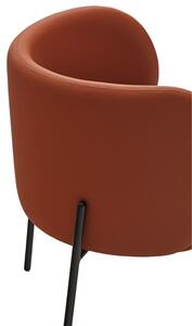 Cihlově červená koženková jídelní židle Teulat Mogi