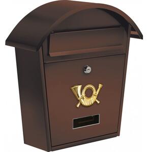 Vorel Poštovní schránka se stříškou oblou 380x320x105mm hnědá