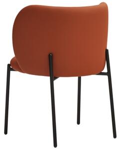 Cihlově červená koženková jídelní židle Teulat Mogi