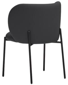 Černá koženková jídelní židle Teulat Mogi