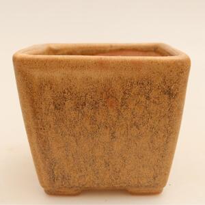E-bonsai Keramická bonsai miska 7,5 x 7,5 x 6,5 cm béžová