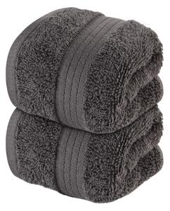 Livarno home Froté ručník pro hosty, 30 x 50 cm, 500 g/m2, 2 kusy (šedá) (100387982004)