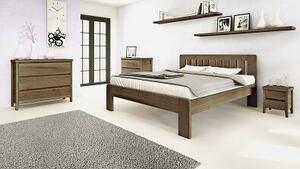 Postel DENVER 200x200 Dub - manželské dvoulůžko, dřevěná postel z masivu 3,7 cm