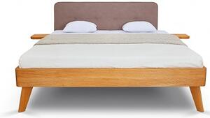 Postel DEIRA Buk 200x200cm - dřevěná postel z masivu o šíři 4 cm