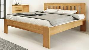 Postel DENVER 180x210 Dub - manželské dvoulůžko, dřevěná postel z masivu 3,7 cm