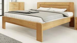 Postel SISI 160 x 200 cm - dub - manželské dvoulůžko, dřevěná postel z masivu 3,7 cm