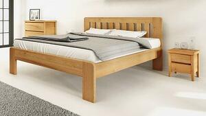 Postel DENVER 140x200 Dub - manželské dvoulůžko, dřevěná postel z masivu 3,7 cm