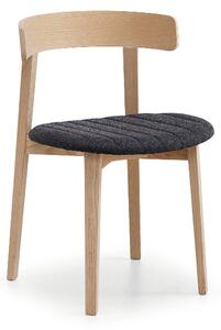 MIDJ - Dřevěná židle Maya s čalouněným sedákem