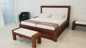 Postel MODENA 160 x 200 cm - buk - Dřevěná postel z masivu, bukové manželské dvoulůžko o šíři masivu 12x8 cm