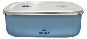 Bioloco svačinový nerezový box kovově modrá