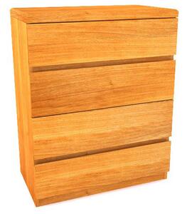 Dřevěná komoda z masivu NOVA 4x zásuvka - Provedení masiv Buk nebo Olše s příplatkem Bříza, Dub, Javor, Jasan
