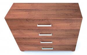 Dřevěná komoda z masivu VERONA 4x zásuvka - Provedení Buk nebo za příplatek Dub