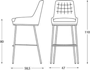 MONTBEL - Barová židle DANIELLE 03685K