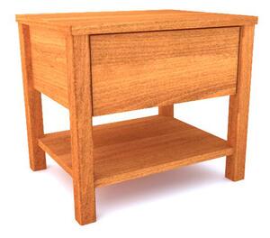 Dřevěný noční stolek z masivu DELICIA - Provedení masiv Smrk nebo za příplatek Borovice, Buk, Olše, Bříza, Dub, Javor, Jasan