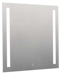 Hranaté zrcadlo 80x70 cm s LED osvětlením, topná fólie, senzor s nastavitelnou teplotou 2700-6500K, IP44 ZIL8070TLEDS