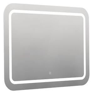 Zaoblené zrcadlo 100x70 cm s LED osvětlením, topná fólie, senzor s nastavitelnou teplotou 2700-6500K, IP44 ZIL10070KTLEDS