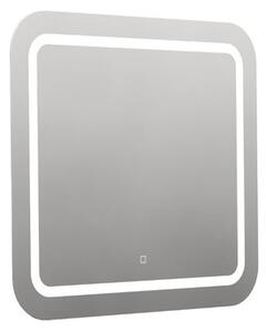 Zaoblené zrcadlo 80x70 cm s LED osvětlením, topná fólie, senzor s nastavitelnou teplotou 2700-6500K, IP44 ZIL8070KTLEDS