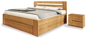 Postel BRUSSEL 180 x 200 cm - dub - Dřevěná postel z masivu, bukové manželské dvoulůžko o šíři masivu 3,7 cm
