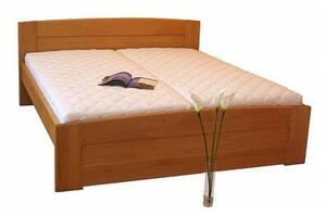 Dvoulůžko LUCIE Buk 180x200 - dřevěná postel z masivu o šíři 4 cm
