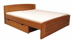 Dvoulůžko LUCIE Buk 200x200 - dřevěná postel z masivu o šíři 4 cm