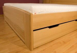 Dvoulůžko LUCIE Buk 160x200 - dřevěná postel z masivu o šíři 4 cm