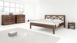 Postel FIONA Buk 140x200 - Dřevěná postel z masivu, bukové dvoulůžko o šíři masivu 4 cm