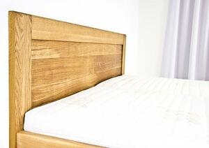 Postel ONTARIO Dub 160x200 - Dřevěná postel z masivu, dubové dvoulůžko o šíři masivu 3,7 cm