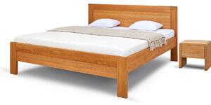 Postel ONTARIO Dub 180x200 - Dřevěná postel z masivu, dubové dvoulůžko o šíři masivu 3,7 cm