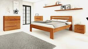 Postel BRUSSEL Dub 200x200 - Manželské dvoulůžko, dřevěná postel z masivu 3,7 cm