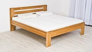 Postel BRUSSEL Dub 180x200 - Manželské dvoulůžko, dřevěná postel z masivu 3,7 cm