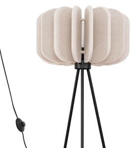 Stojací lampa Mula, 1x béžové plstěné stínítko, b, (fi 45cm)