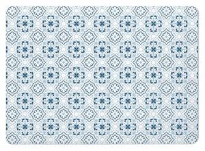 Bílo-modrá koupelnová předložka z křemeliny 50x70 cm Atlanta – douceur d'intérieur