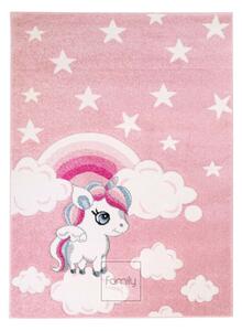 Originální dětský růžový koberec pro holčičku my little pony