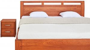 Dřevěná postel z masivu BREMA Buk postel s úložným prostorem 180x200cm - bukové dvoulůžko o šíři masivu 4 cm