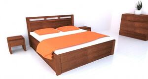 Dřevěná postel z masivu BREMA Buk postel s úložným prostorem 160x200cm - bukové dvoulůžko o šíři masivu 4 cm