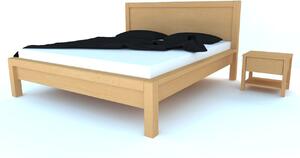Postel STONE Buk 140x200 - Dřevěná postel z masivu, bukové dvoulůžko o šíři masivu 8 cm