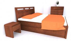 Dřevěná postel z masivu BREMA Buk postel s úložným prostorem 140x200cm - bukové dvoulůžko o šíři masivu 4 cm